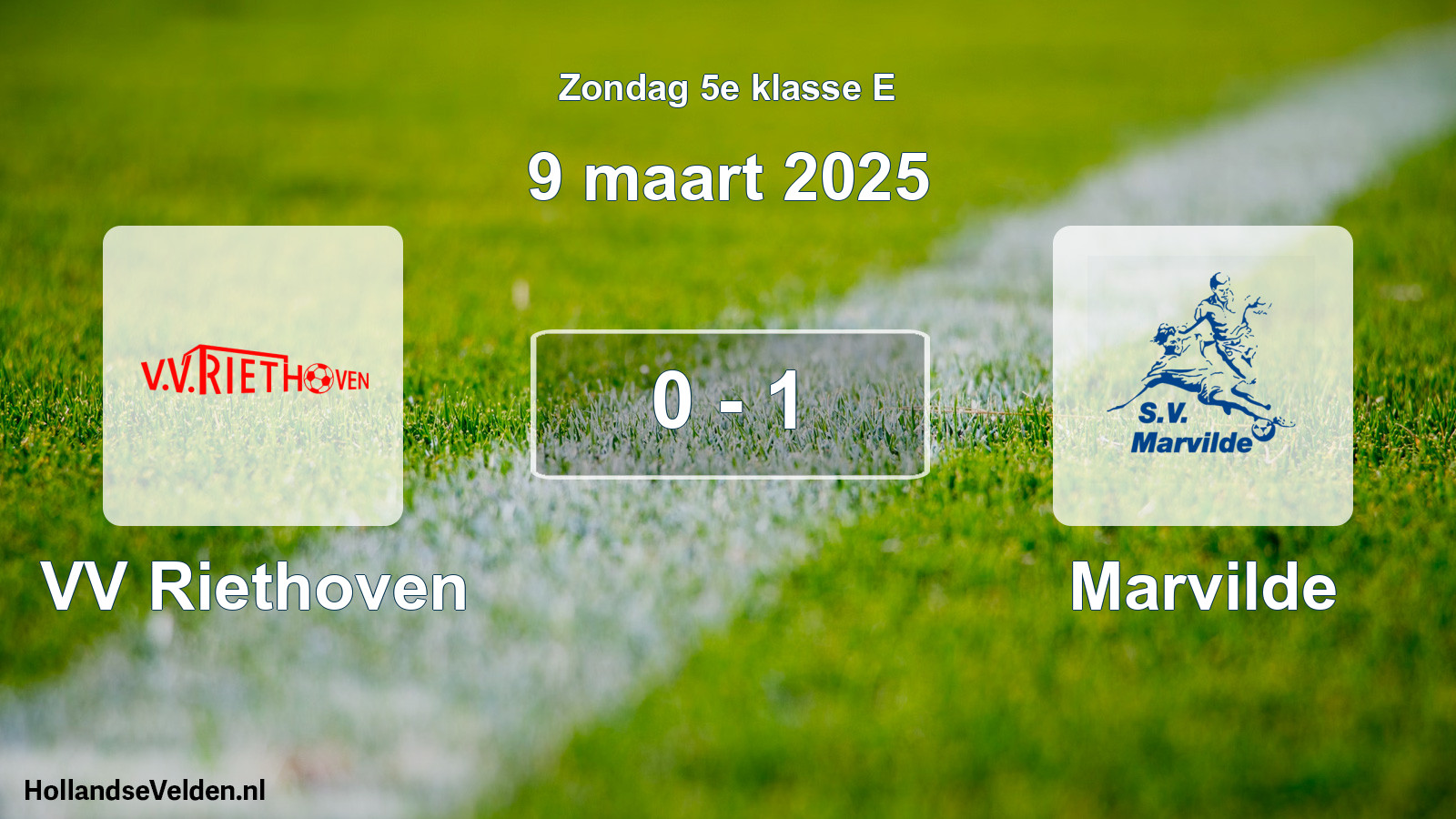 Total number of matches played: VV Riethoven - Marvilde 0 - 1 (9 March 2025)