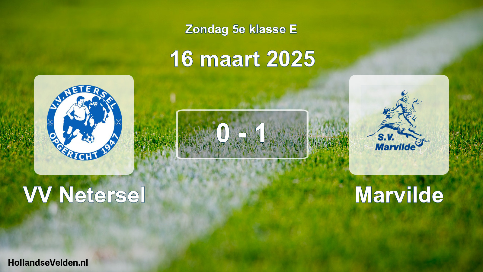 Total number of matches played: VV Netersel - Marvilde 0 - 1 (16 March 2025)