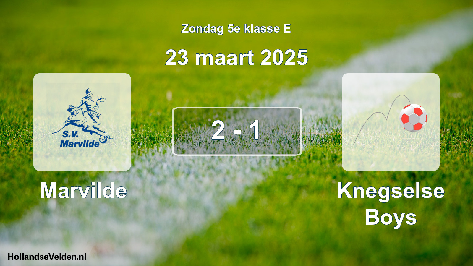 Total number of matches played: Marvilde - Knegselse Boys 2 - 1 (23 March 2025)