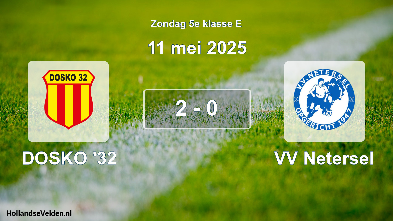 Total number of matches played: DOSKO '32 - VV Netersel 2 - 0 (11 May 2025)