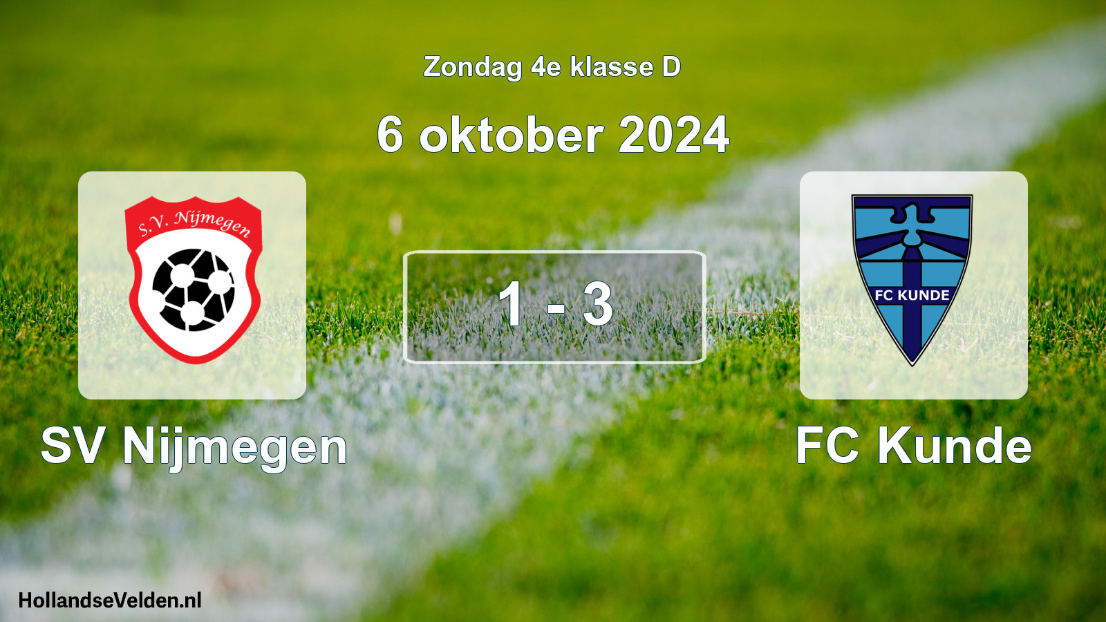 Total number of matches played: SV Nijmegen - FC Kunde 1 - 3 (6 October 2024)
