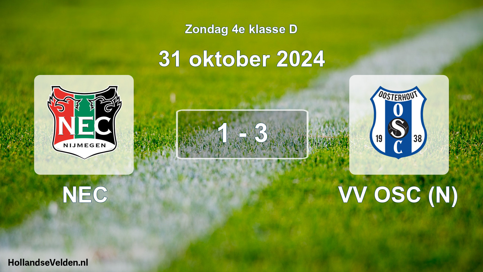 Total number of matches played: NEC - VV OSC (N) 1 - 3 (31 October 2024)