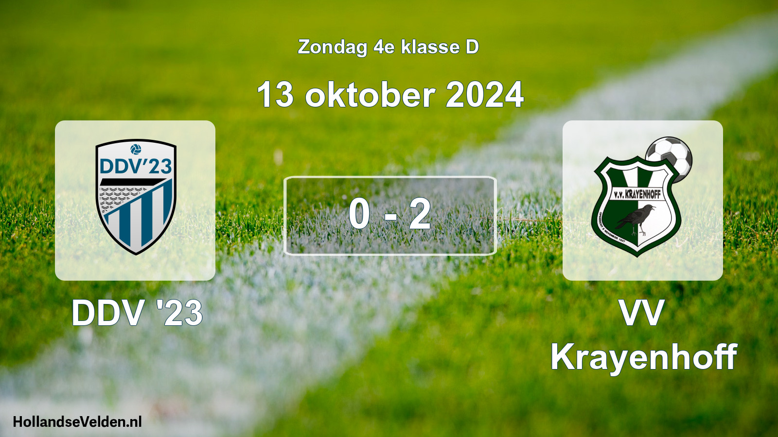 Total number of matches played: DDV '23 - VV Krayenhoff 0 - 2 (13 October 2024)