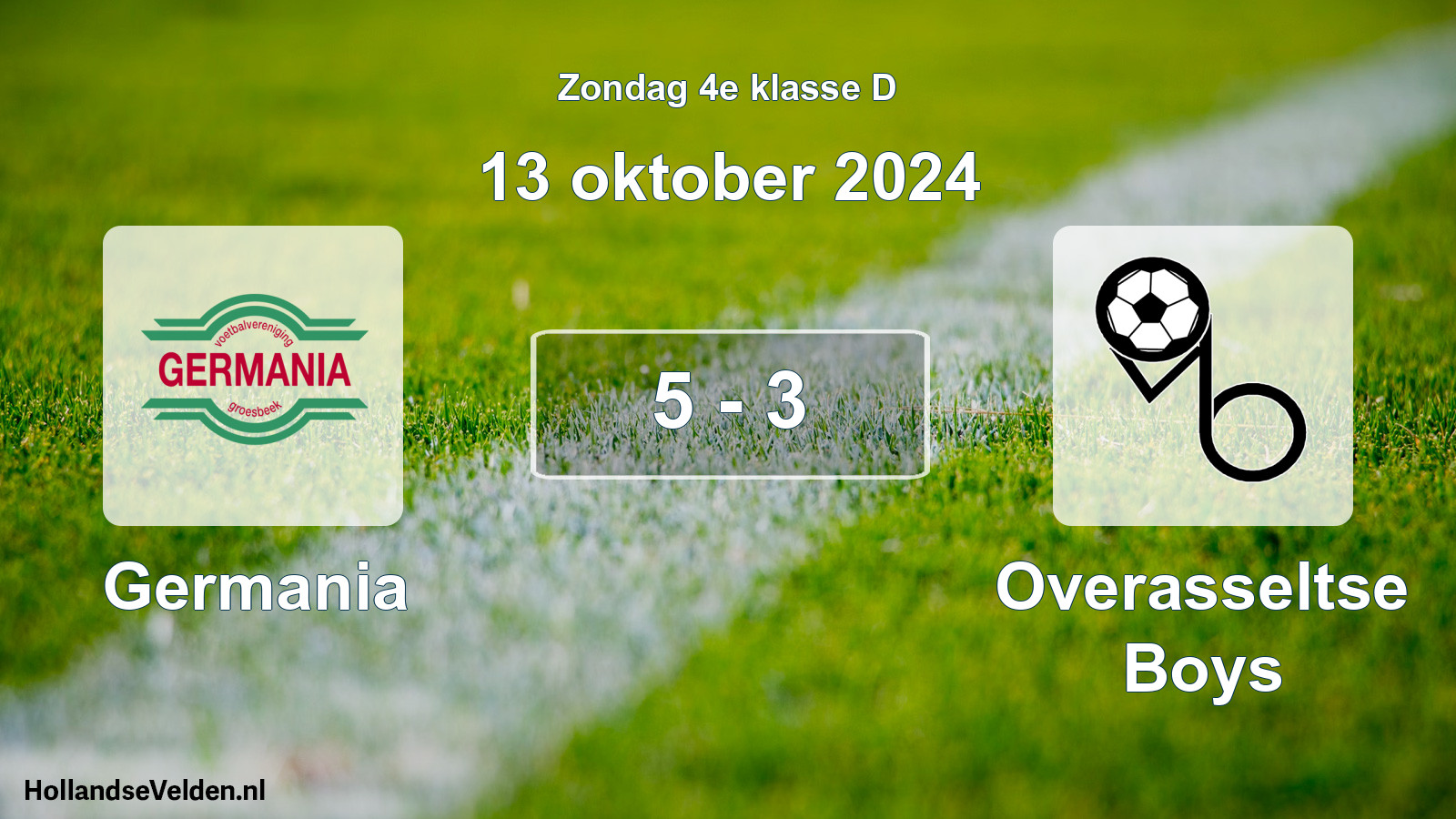 Total number of matches played: Germania - Overasseltse Boys 5 - 3 (13 October 2024)