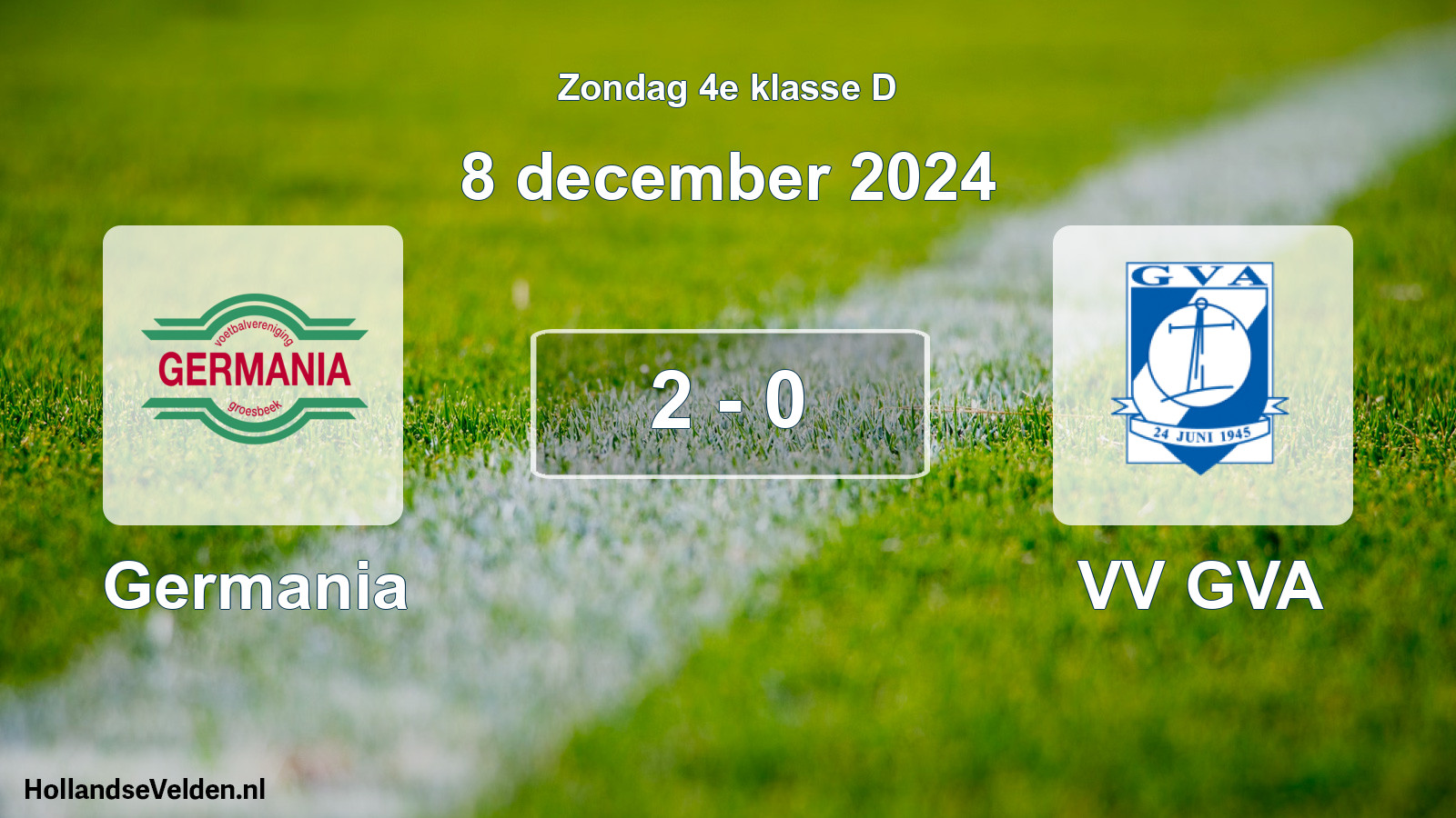 Total number of matches played: Germania - VV GVA 2 - 0 (8 December 2024)