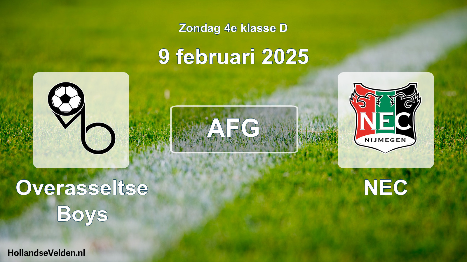 Scheduled Match: Overasseltse Boys - NEC (9 February 2025)
