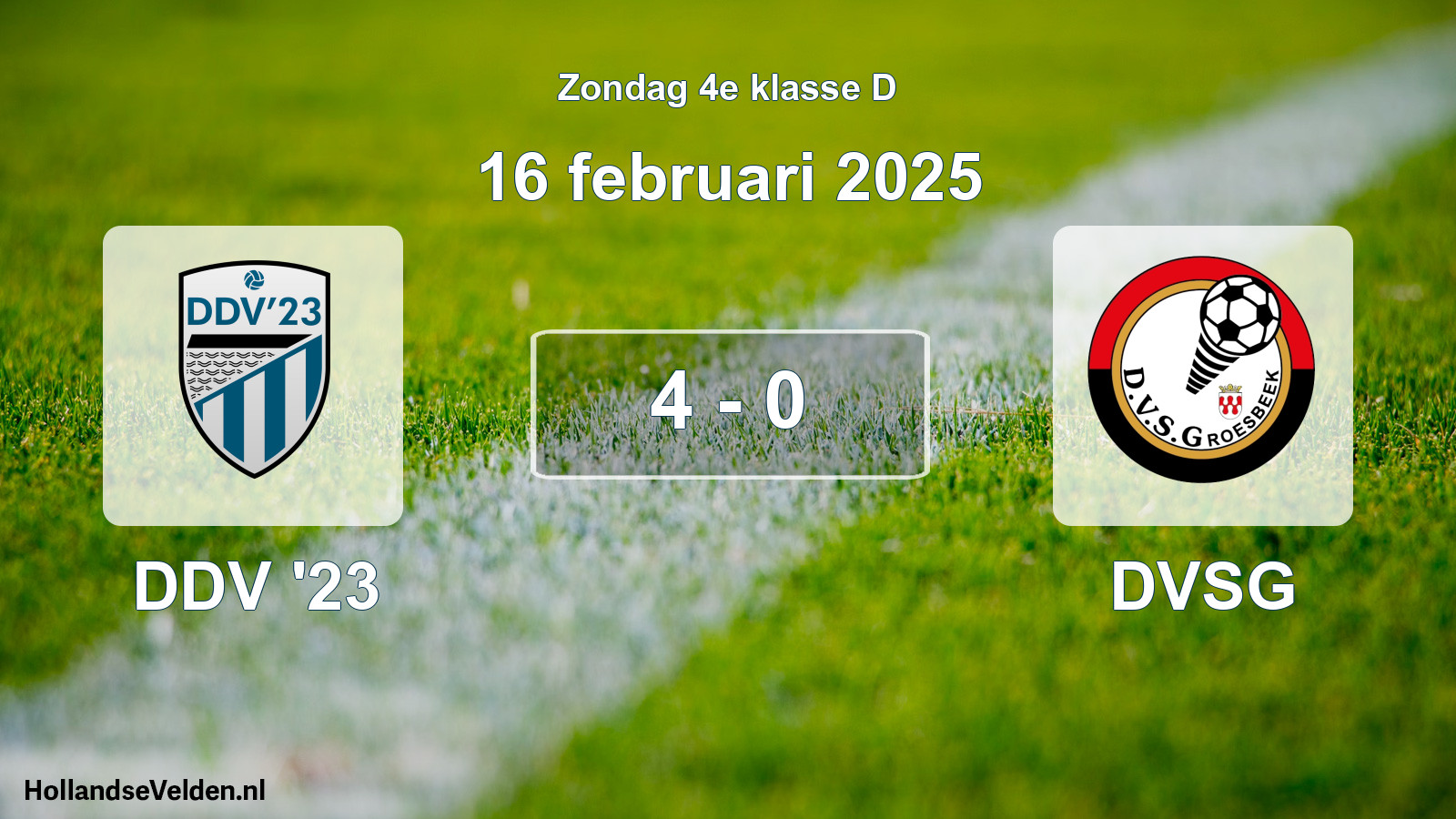 Total number of matches played: DDV '23 - DVSG 4 - 0 (16 February 2025)