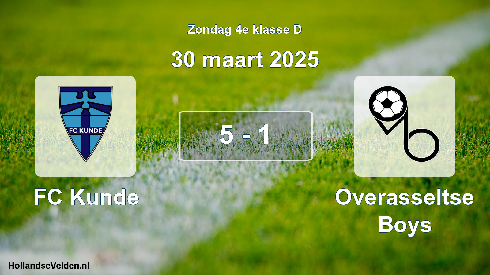 Total number of matches played: FC Kunde - Overasseltse Boys 5 - 1 (30 March 2025)
