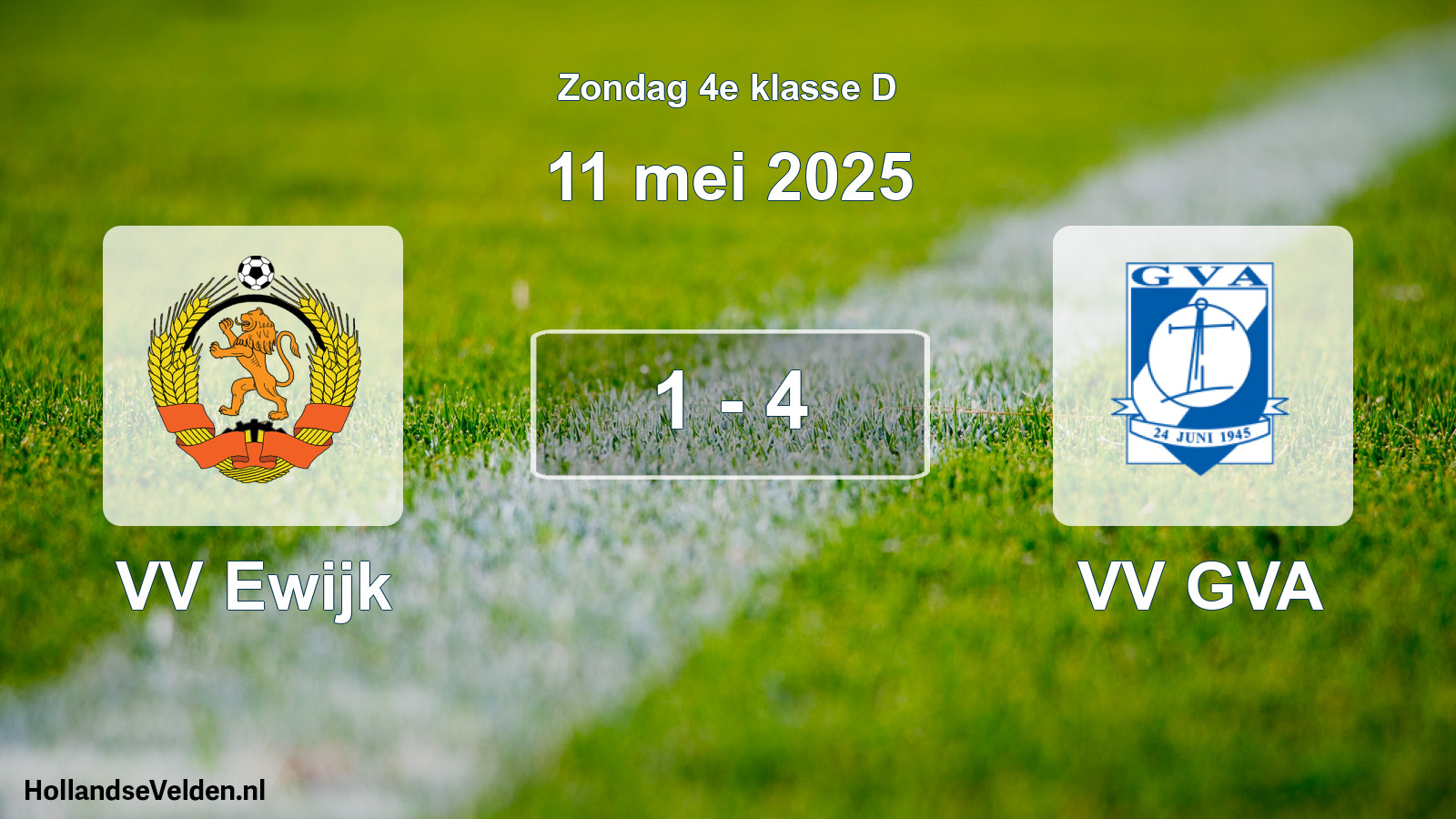 Total number of matches played: VV Ewijk - VV GVA 1 - 4 (11 May 2025)