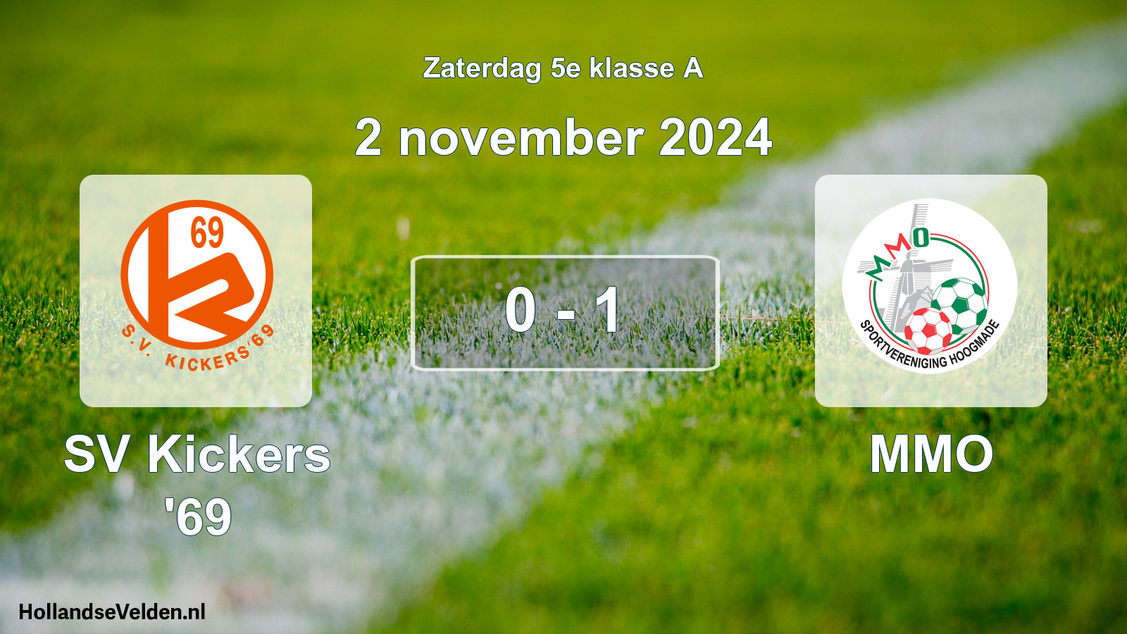 Total number of matches played: SV Kickers '69 - MMO 0 - 1 (2 November 2024)