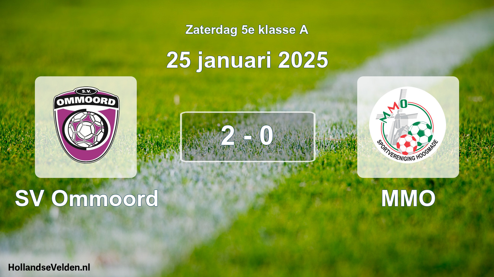 Total number of matches played: SV Ommoord - MMO 2 - 0 (25 January 2025)