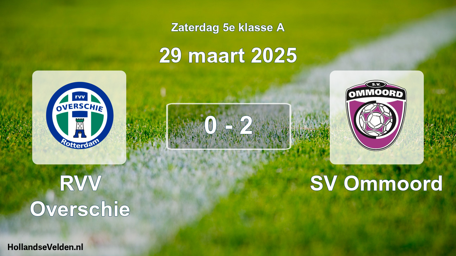 Total number of matches played: RVV Overschie - SV Ommoord 0 - 2 (29 March 2025)