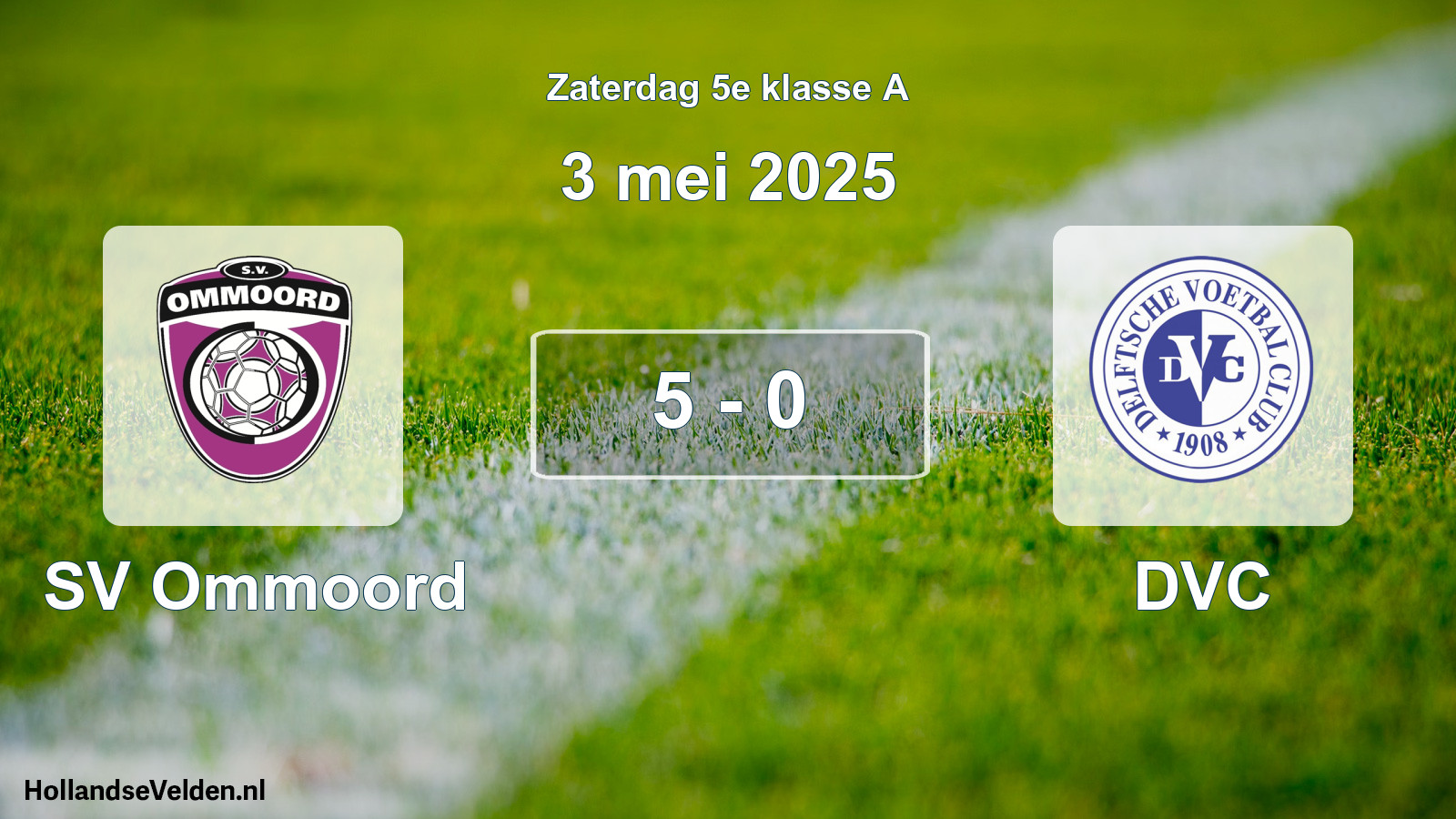 Total number of matches played: SV Ommoord - DVC 5 - 0 (3 May 2025)
