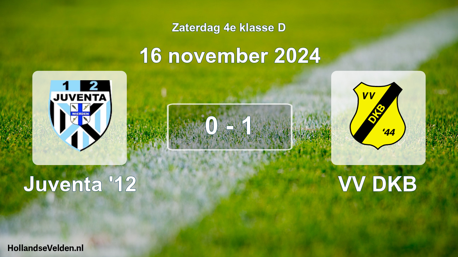 Total number of matches played: Juventa '12 - VV DKB 0 - 1 (16 November 2024)