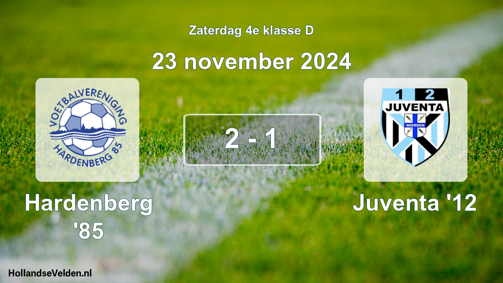 Total number of matches played: Hardenberg '85 - Juventa '12 2 - 1 (23 November 2024)