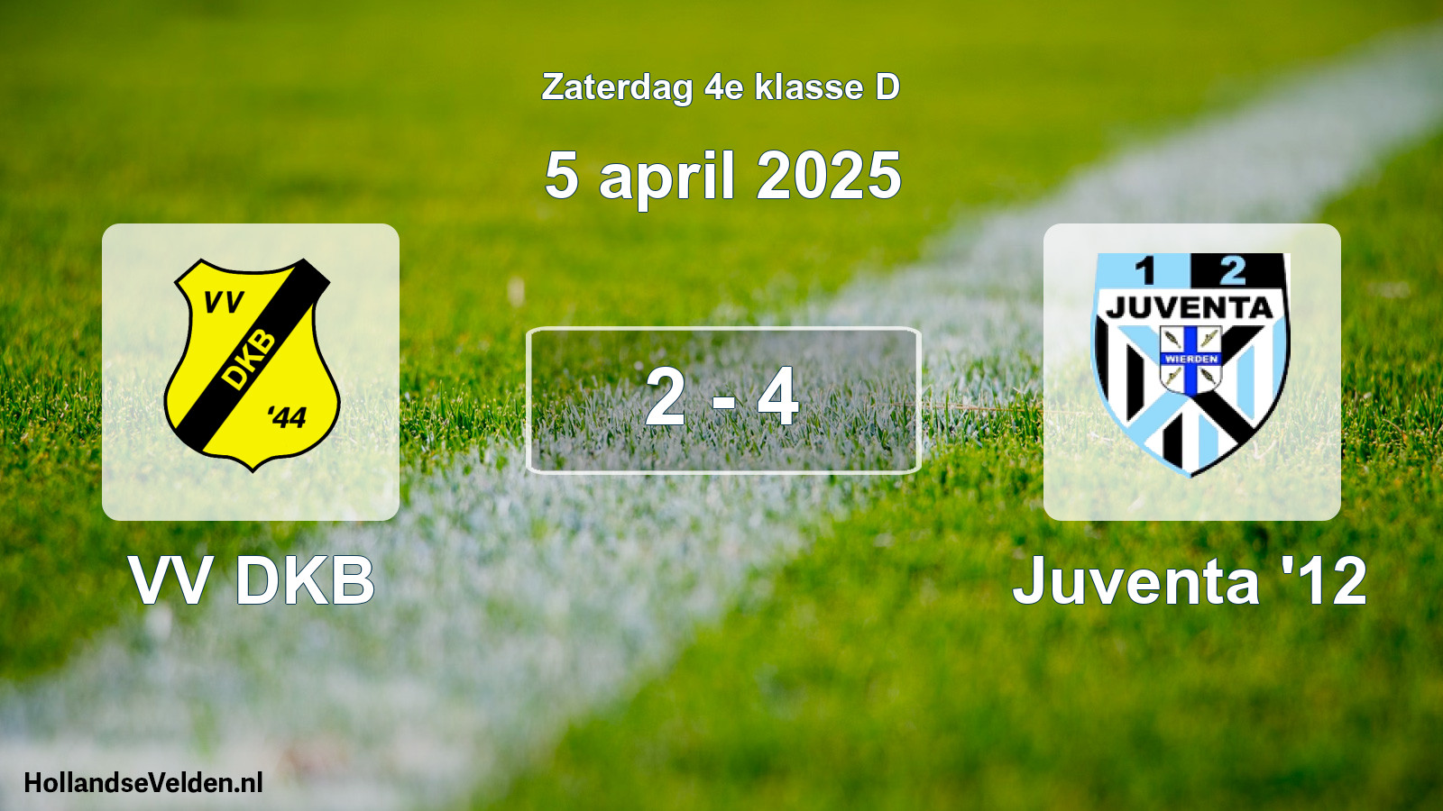 Total number of matches played: VV DKB - Juventa '12 2 - 4 (5 April 2025)