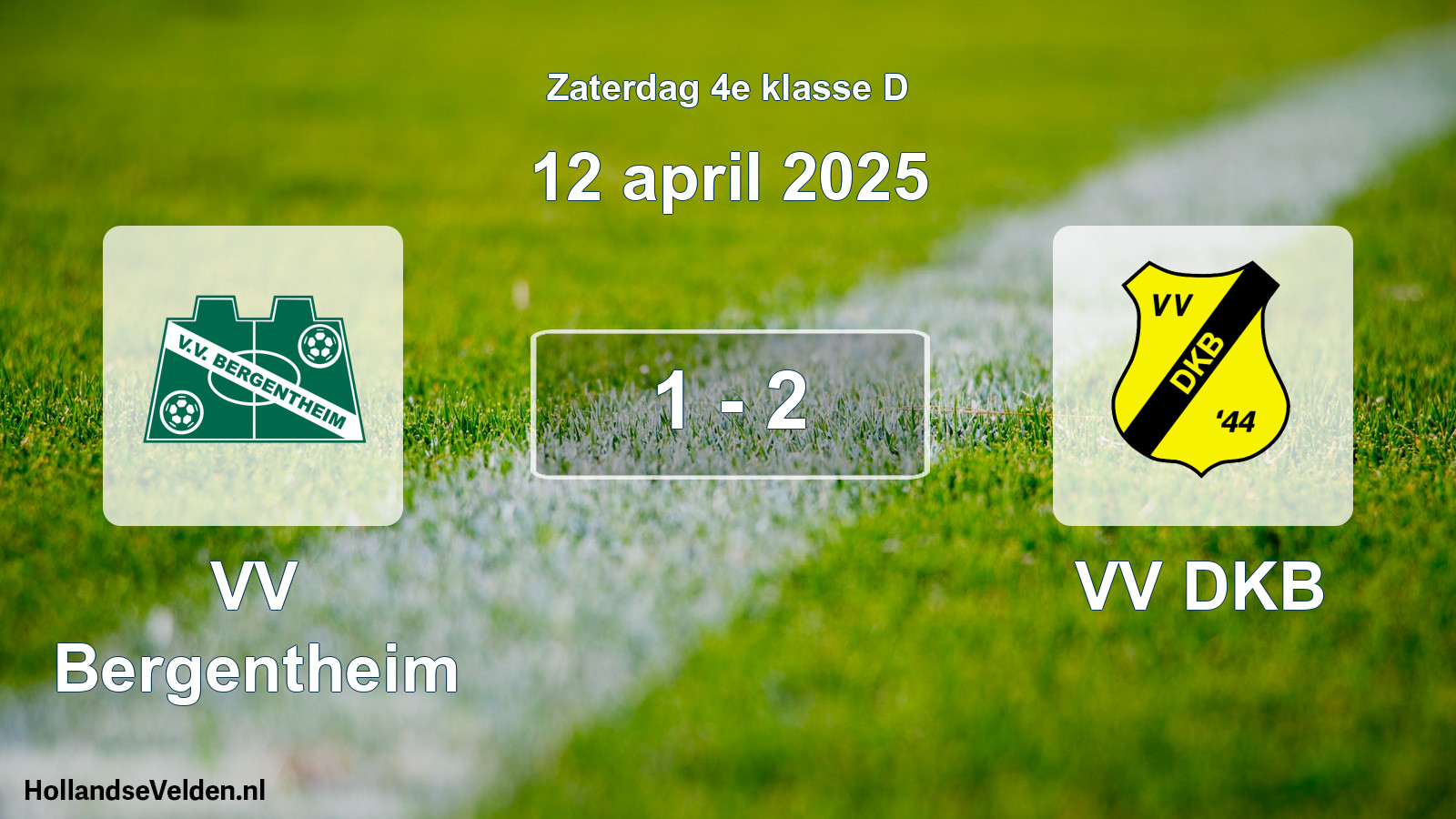 Total number of matches played: VV Bergentheim - VV DKB 1 - 2 (12 April 2025)