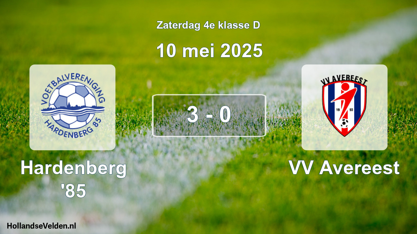 Total number of matches played: Hardenberg '85 - VV Avereest 3 - 0 (10 May 2025)