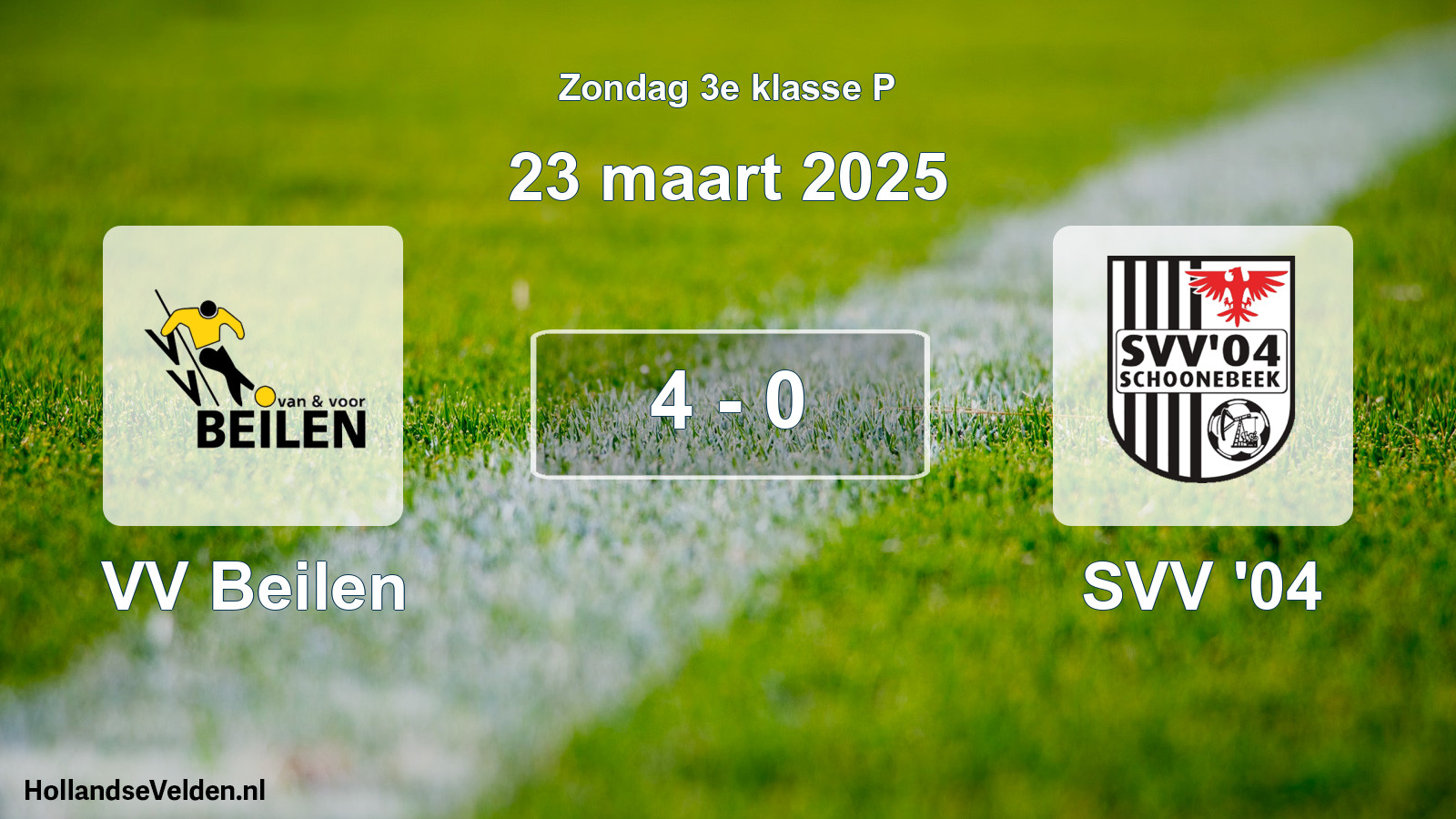 Total number of matches played: VV Beilen - SVV '04 4 - 0 (23 March 2025)