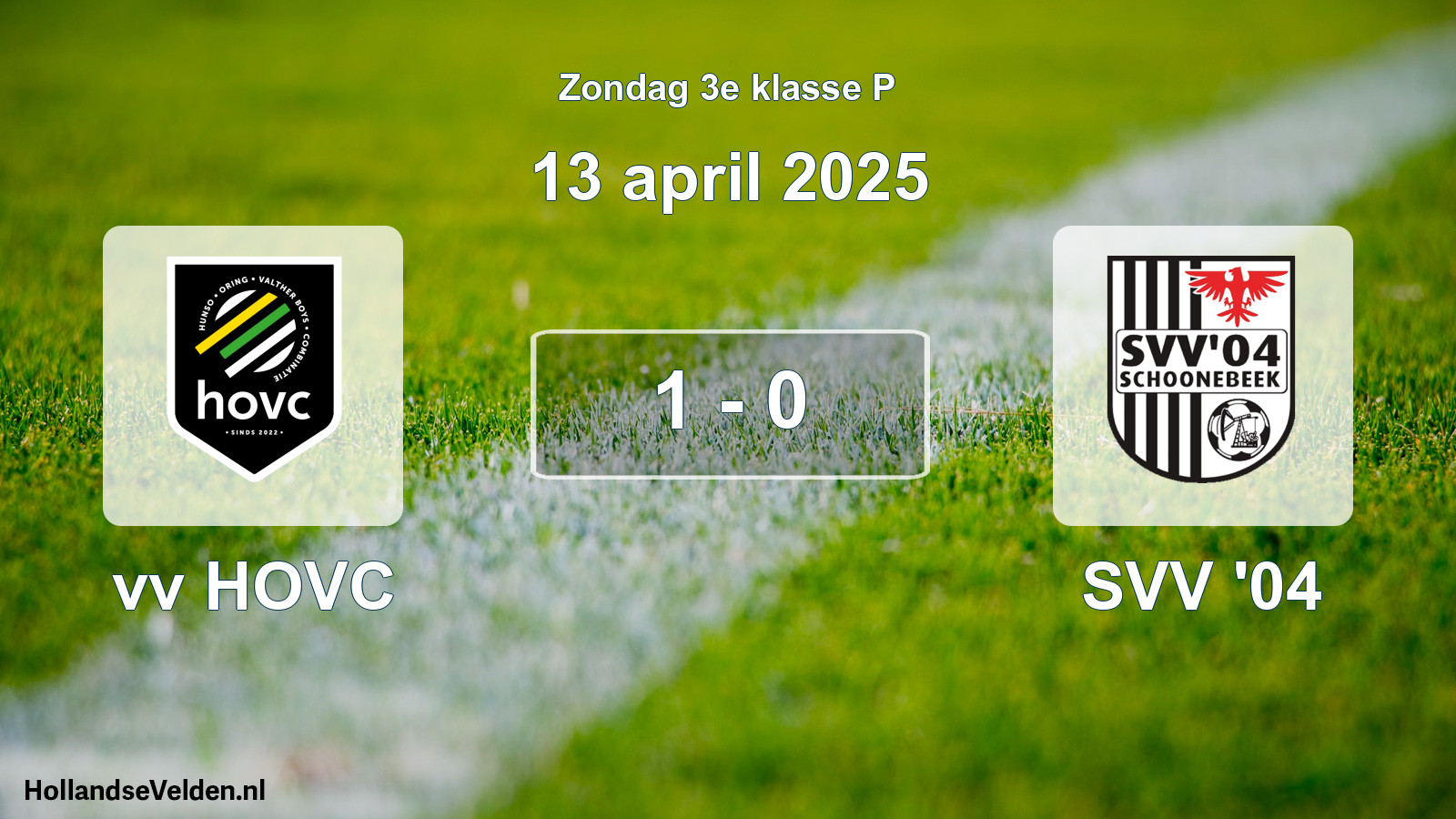 Total number of matches played: vv HOVC - SVV '04 1 - 0 (13 April 2025)