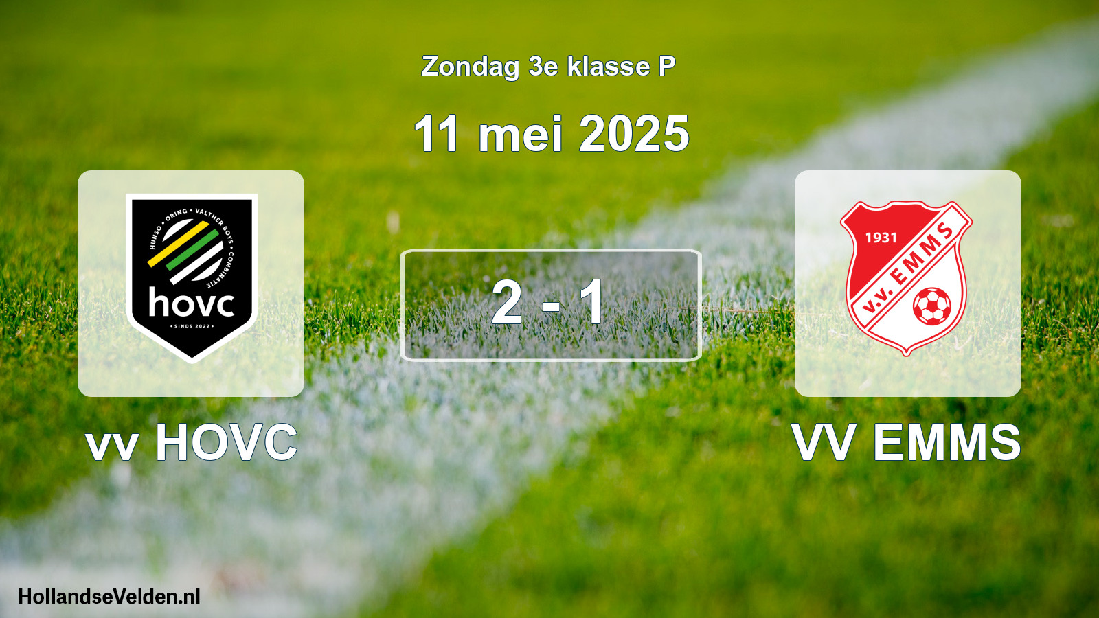 Total number of matches played: vv HOVC - VV EMMS 2 - 1 (11 May 2025)