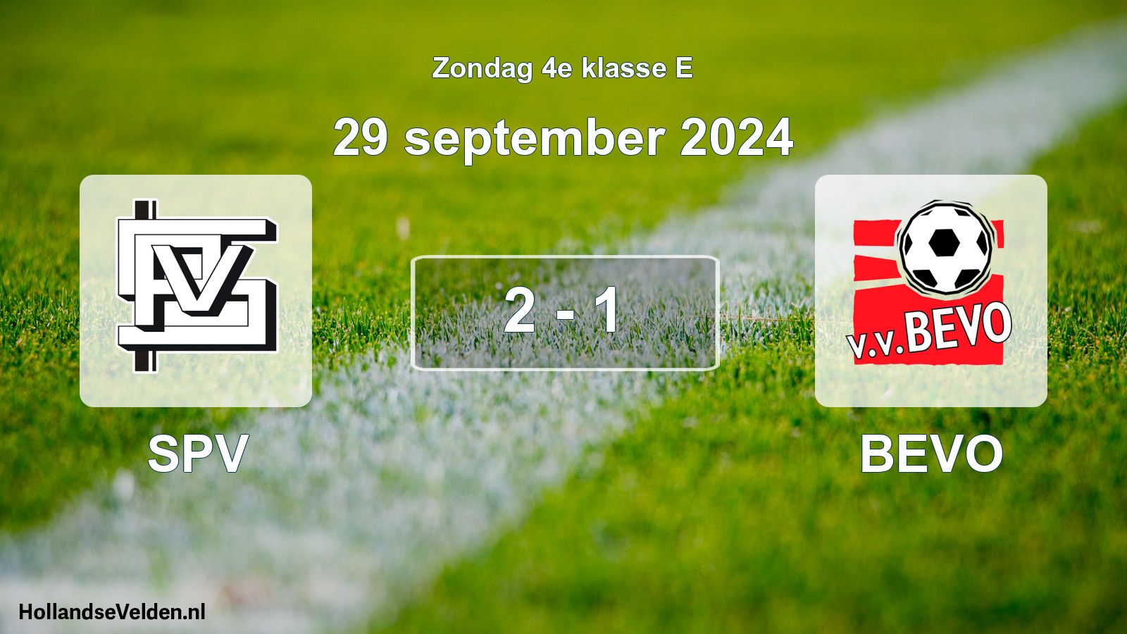 Total number of matches played: SPV - BEVO 2 - 1 (29 September 2024)
