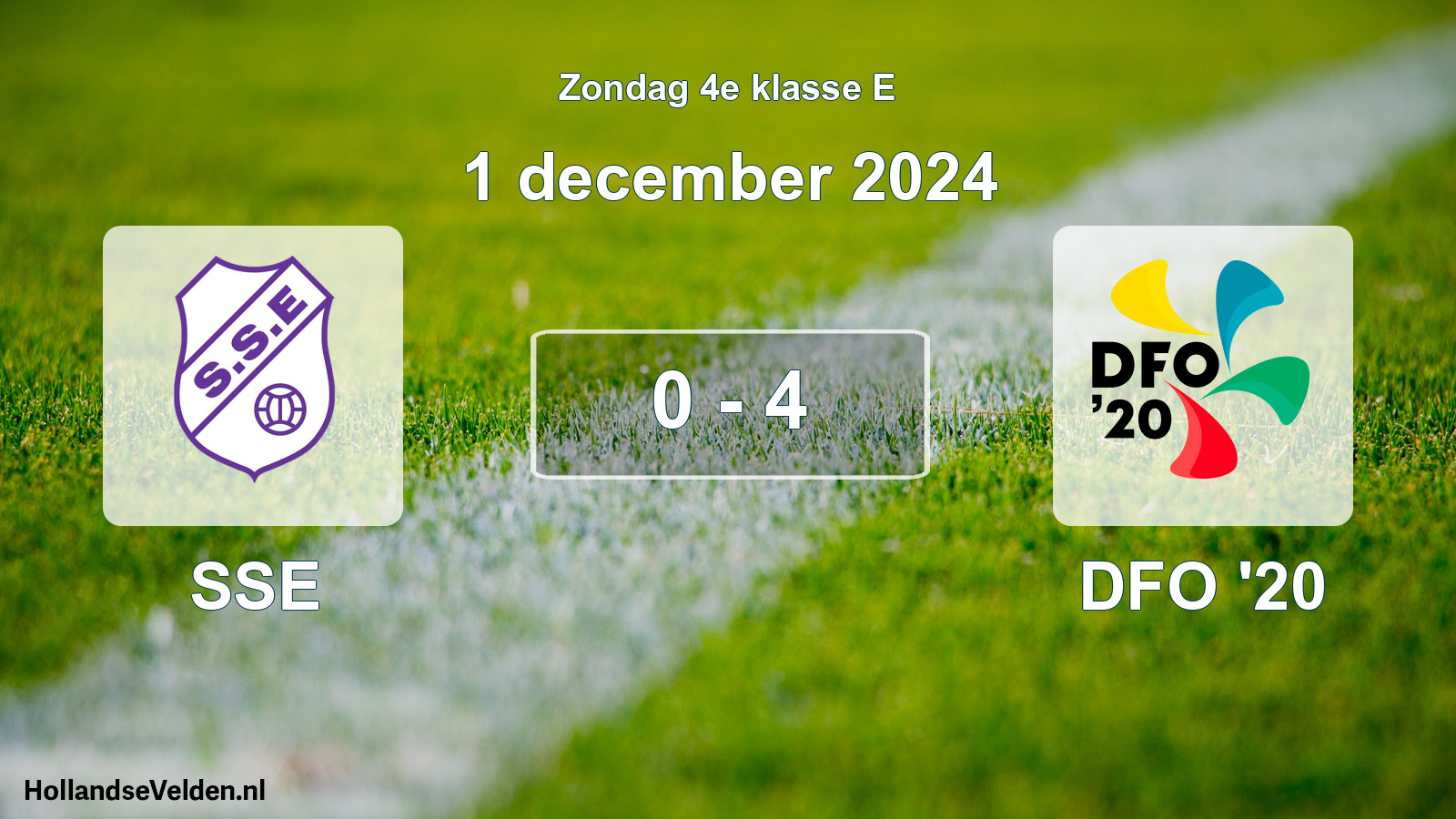 Total number of matches played: SSE - DFO '20 0 - 4 (1 December 2024)