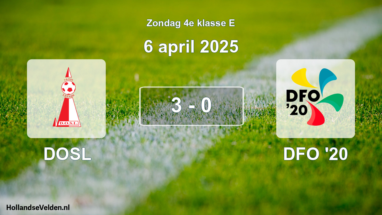 Total number of matches played: DOSL - DFO '20 3 - 0 (6 April 2025)