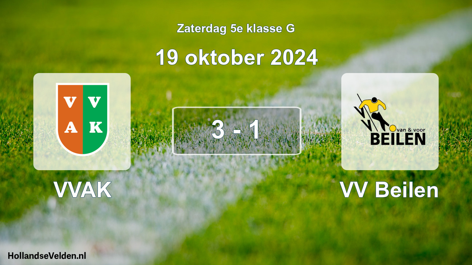 Total number of matches played: VVAK - VV Beilen 3 - 1 (19 October 2024)