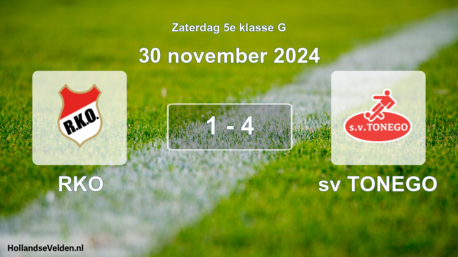Total number of matches played: RKO - sv TONEGO 1 - 4 (30 November 2024)
