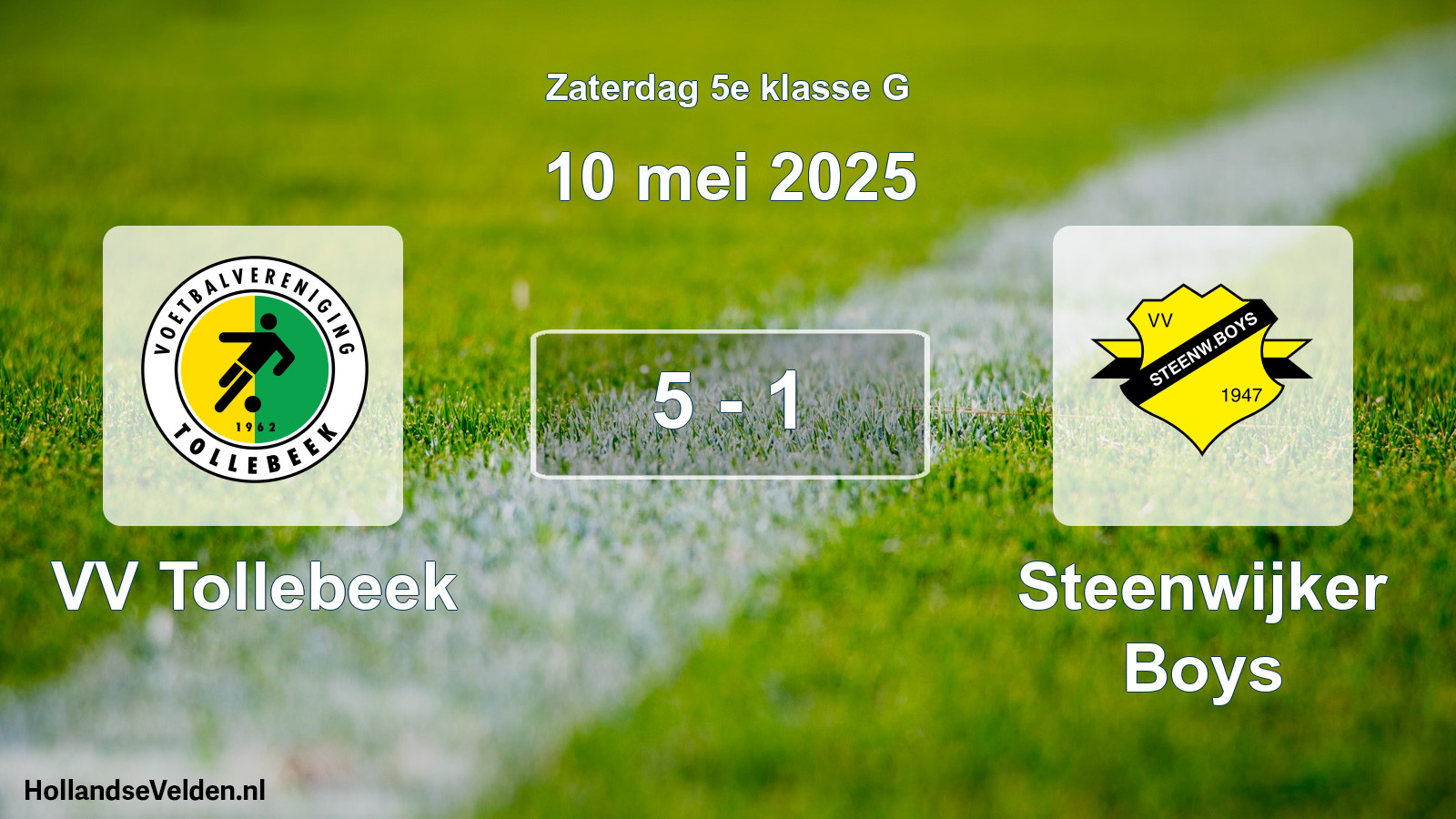 Total number of matches played: VV Tollebeek - Steenwijker Boys 5 - 1 (10 May 2025)