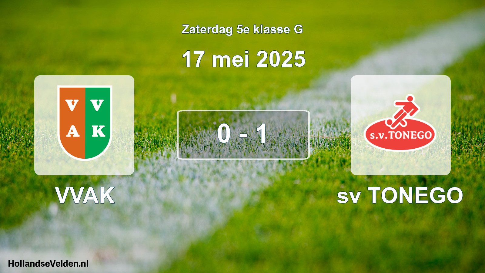 Total number of matches played: VVAK - sv TONEGO 0 - 1 (17 May 2025)