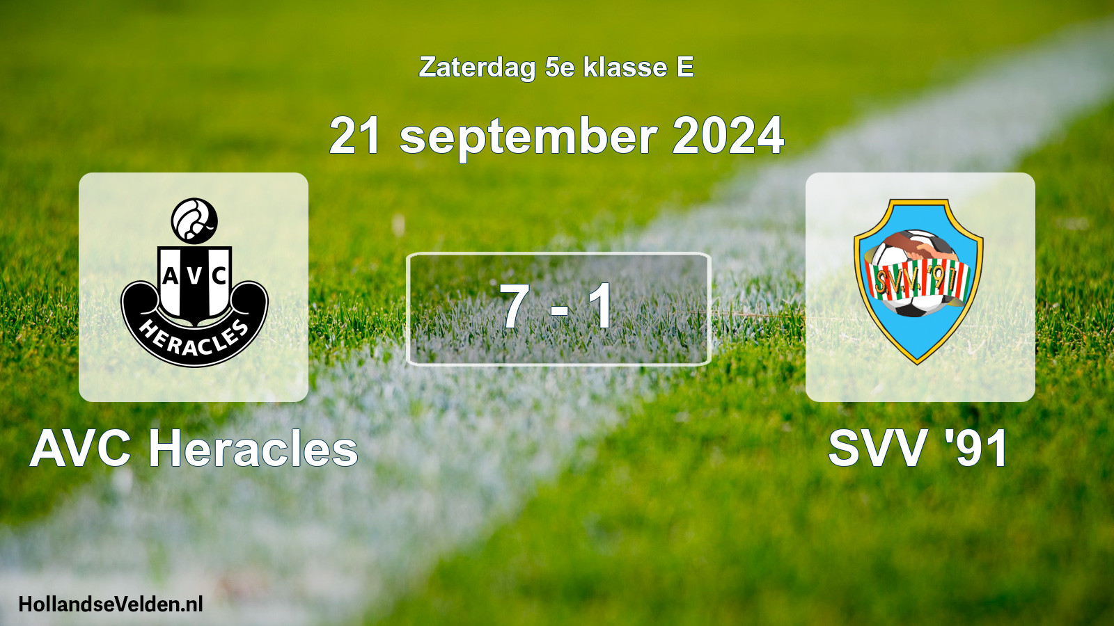 Total number of matches played: AVC Heracles - SVV '91 7 - 1 (21 September 2024)
