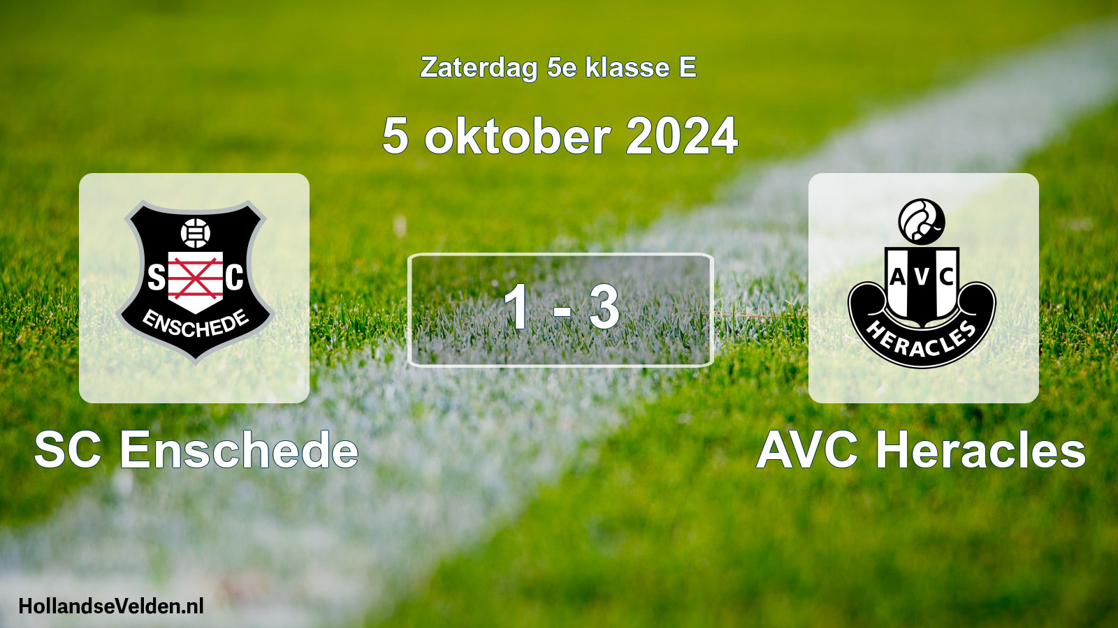 Total number of matches played: SC Enschede - AVC Heracles 1 - 3 (5 October 2024)