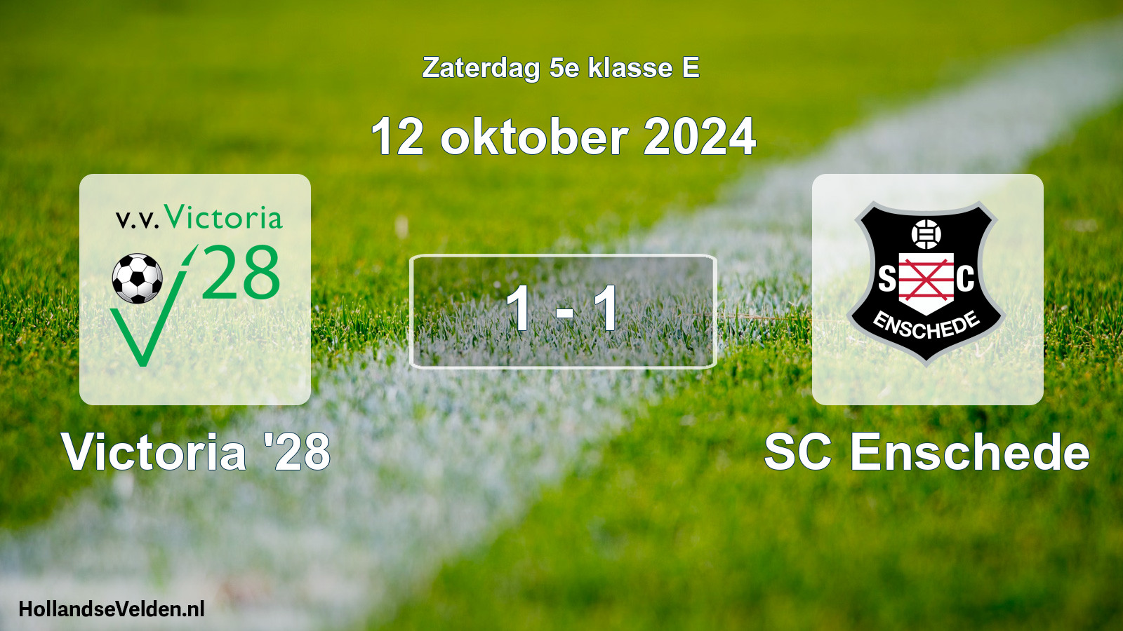 Total number of matches played: Victoria '28 - SC Enschede 1 - 1 (12 October 2024)