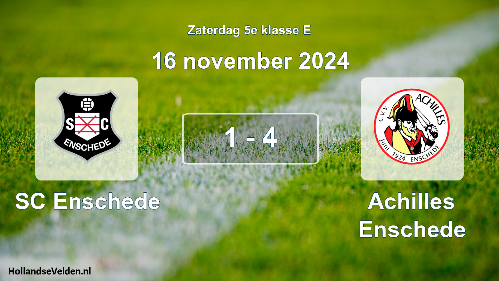 Total number of matches played: SC Enschede - Achilles Enschede 1 - 4 (16 November 2024)