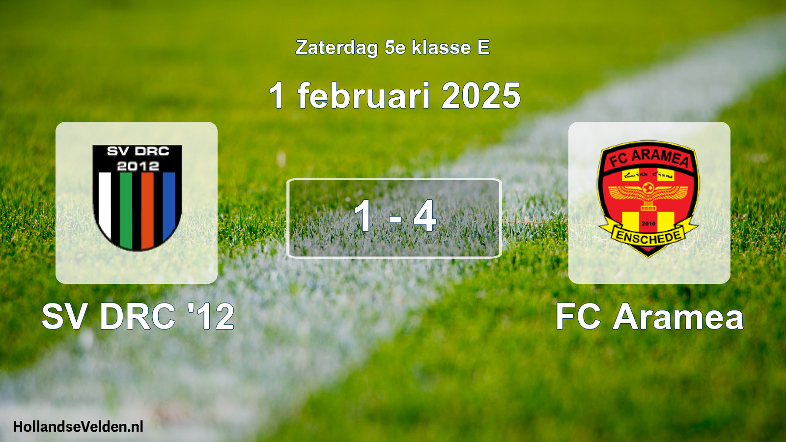 Total number of matches played: SV DRC '12 - FC Aramea 1 - 4 (1 February 2025)
