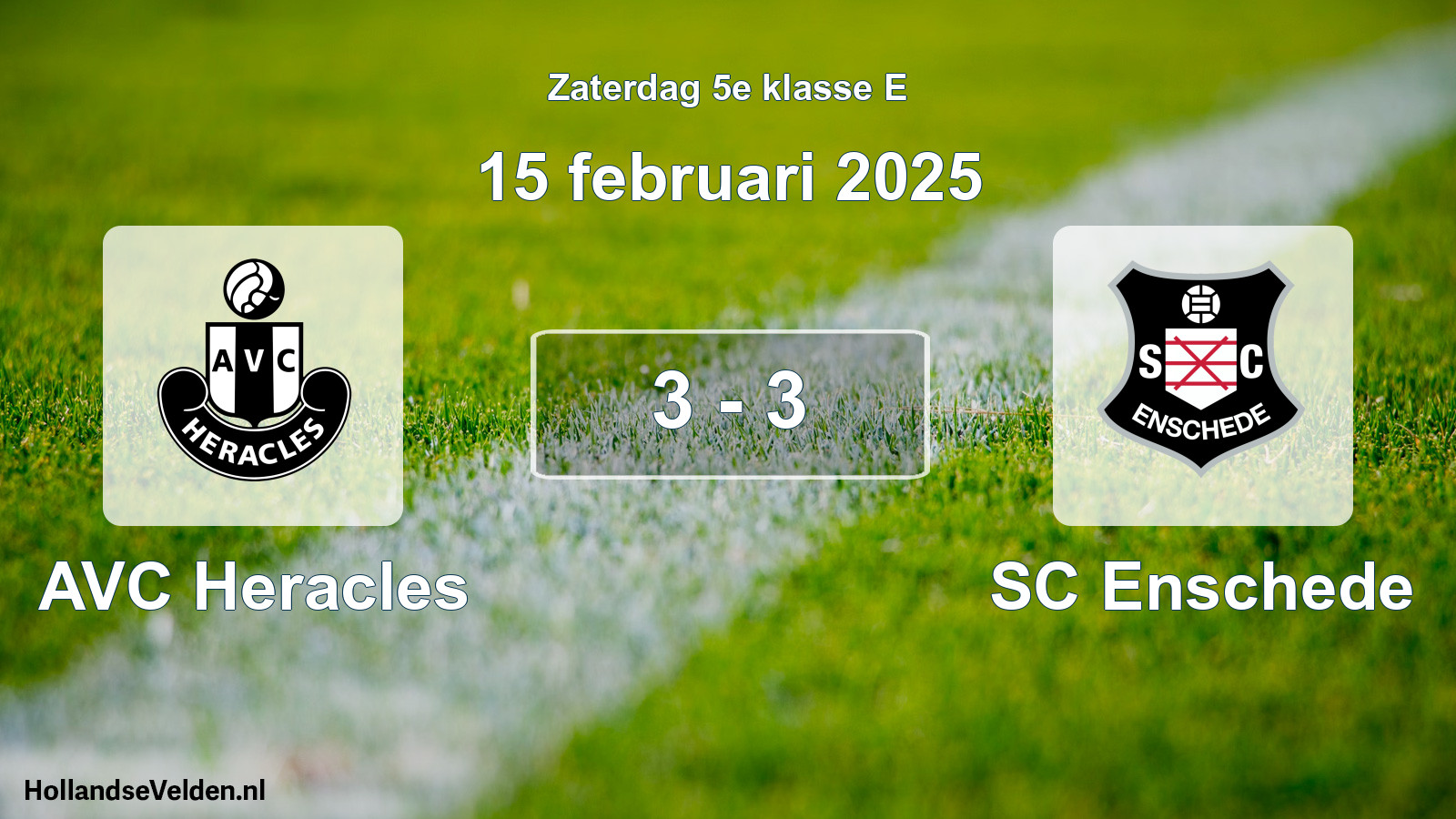 Total number of matches played: AVC Heracles - SC Enschede 3 - 3 (15 February 2025)