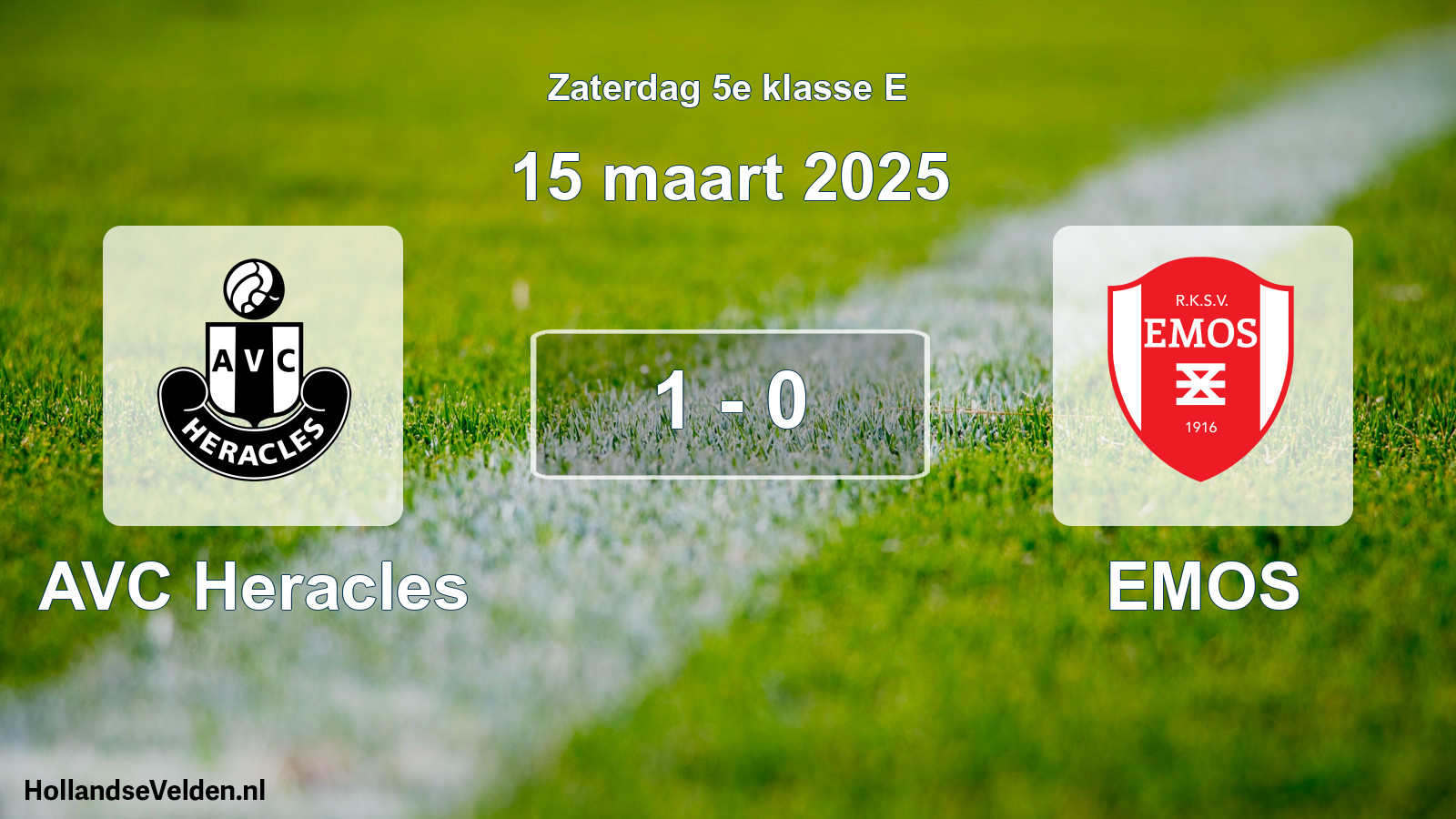 Total number of matches played: AVC Heracles - EMOS 1 - 0 (15 March 2025)