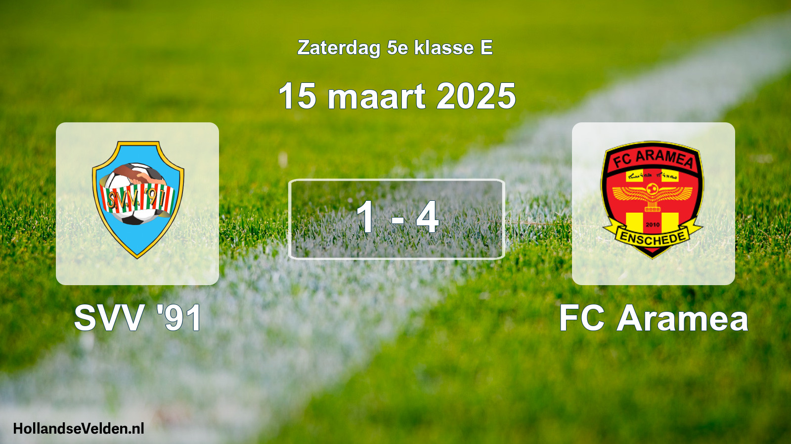 Total number of matches played: SVV '91 - FC Aramea 1 - 4 (15 March 2025)