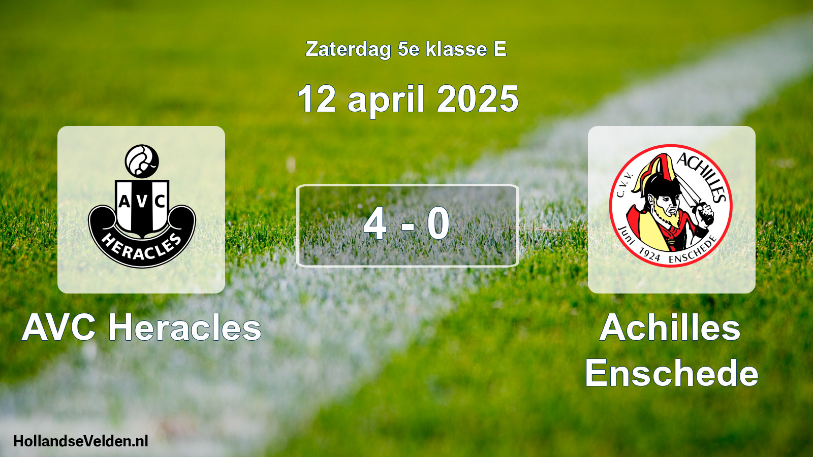 Total number of matches played: AVC Heracles - Achilles Enschede 4 - 0 (12 April 2025)