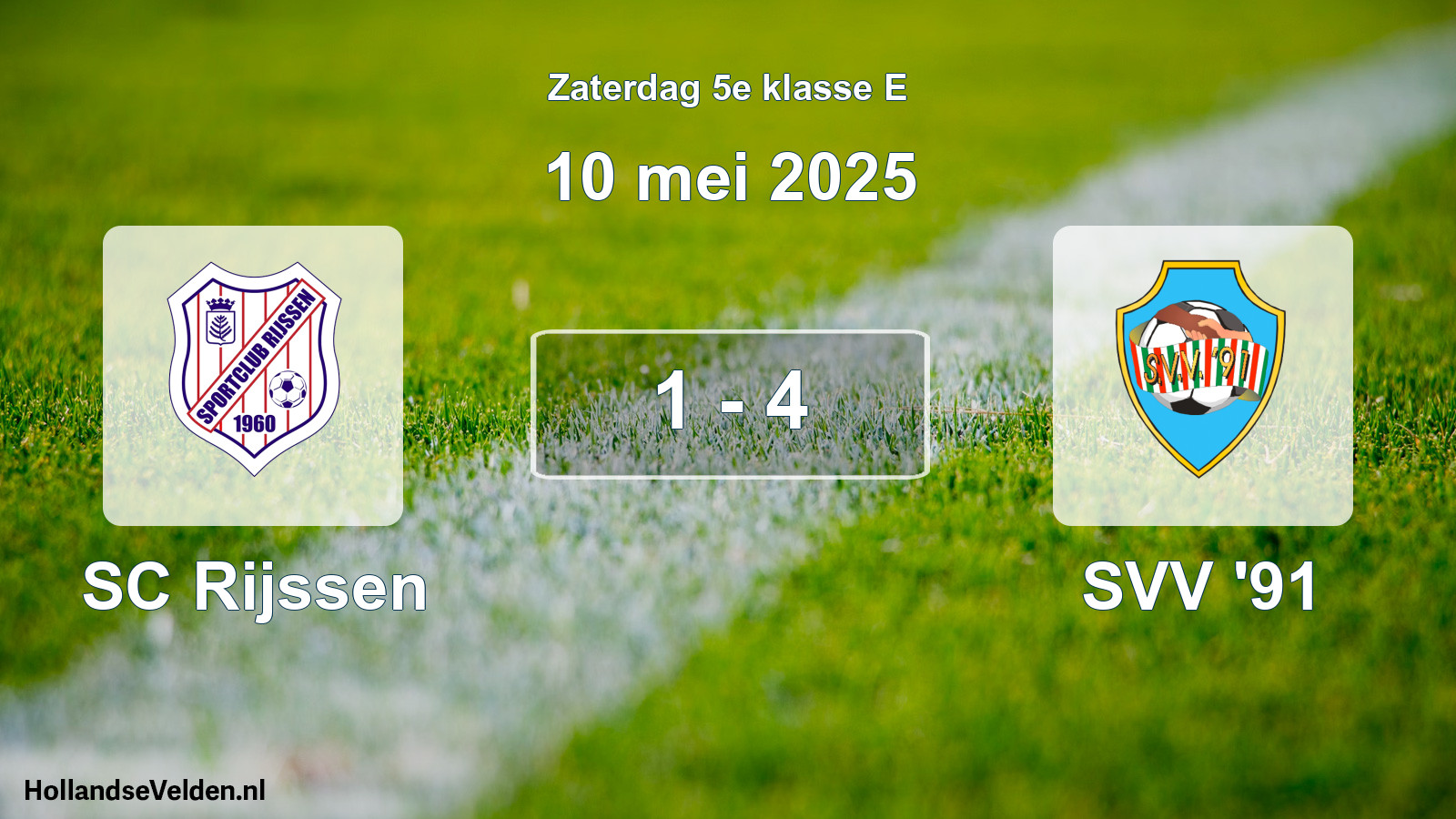 Total number of matches played: SC Rijssen - SVV '91 1 - 4 (10 May 2025)