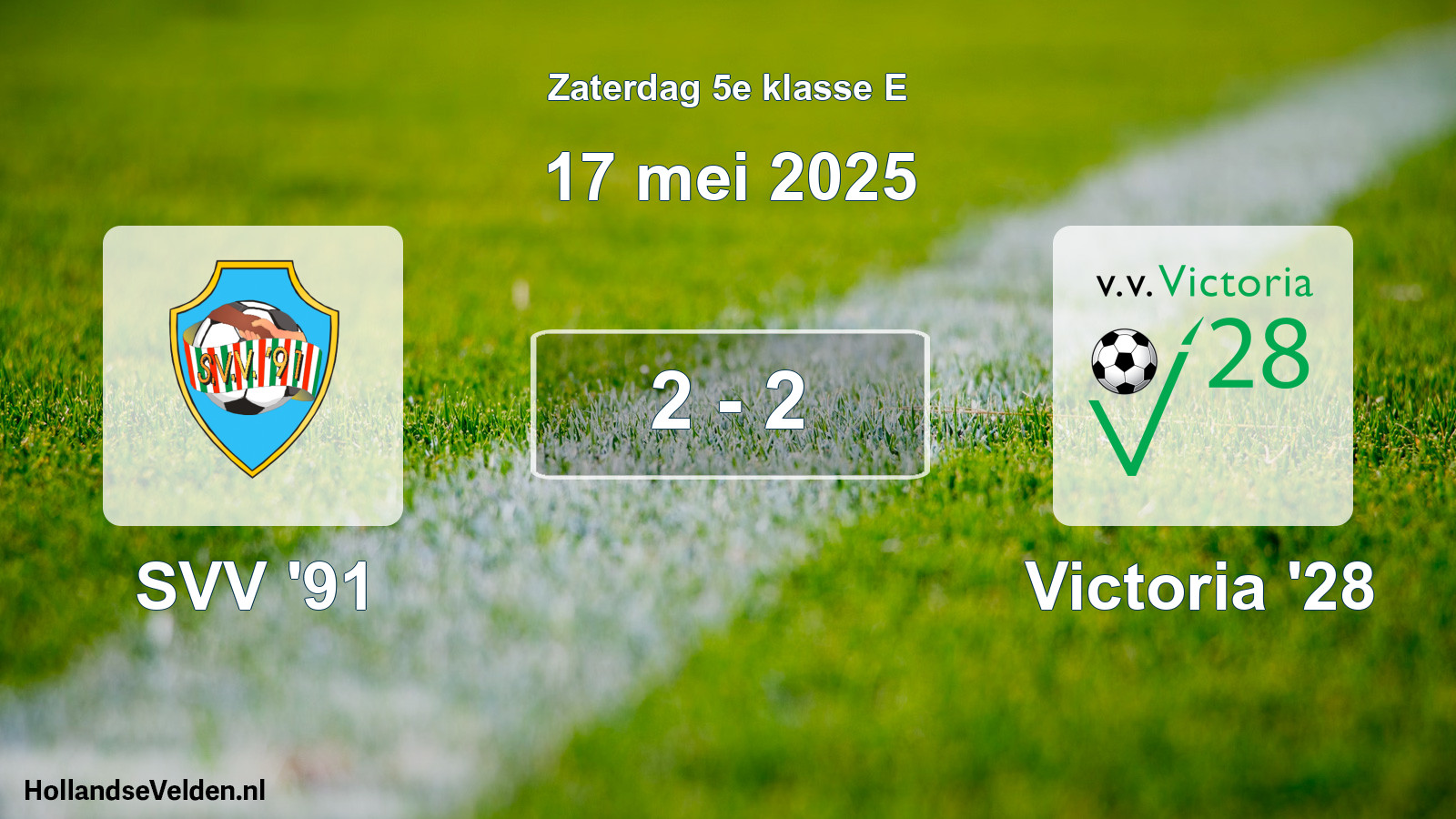 Total number of matches played: SVV '91 - Victoria '28 2 - 2 (17 May 2025)