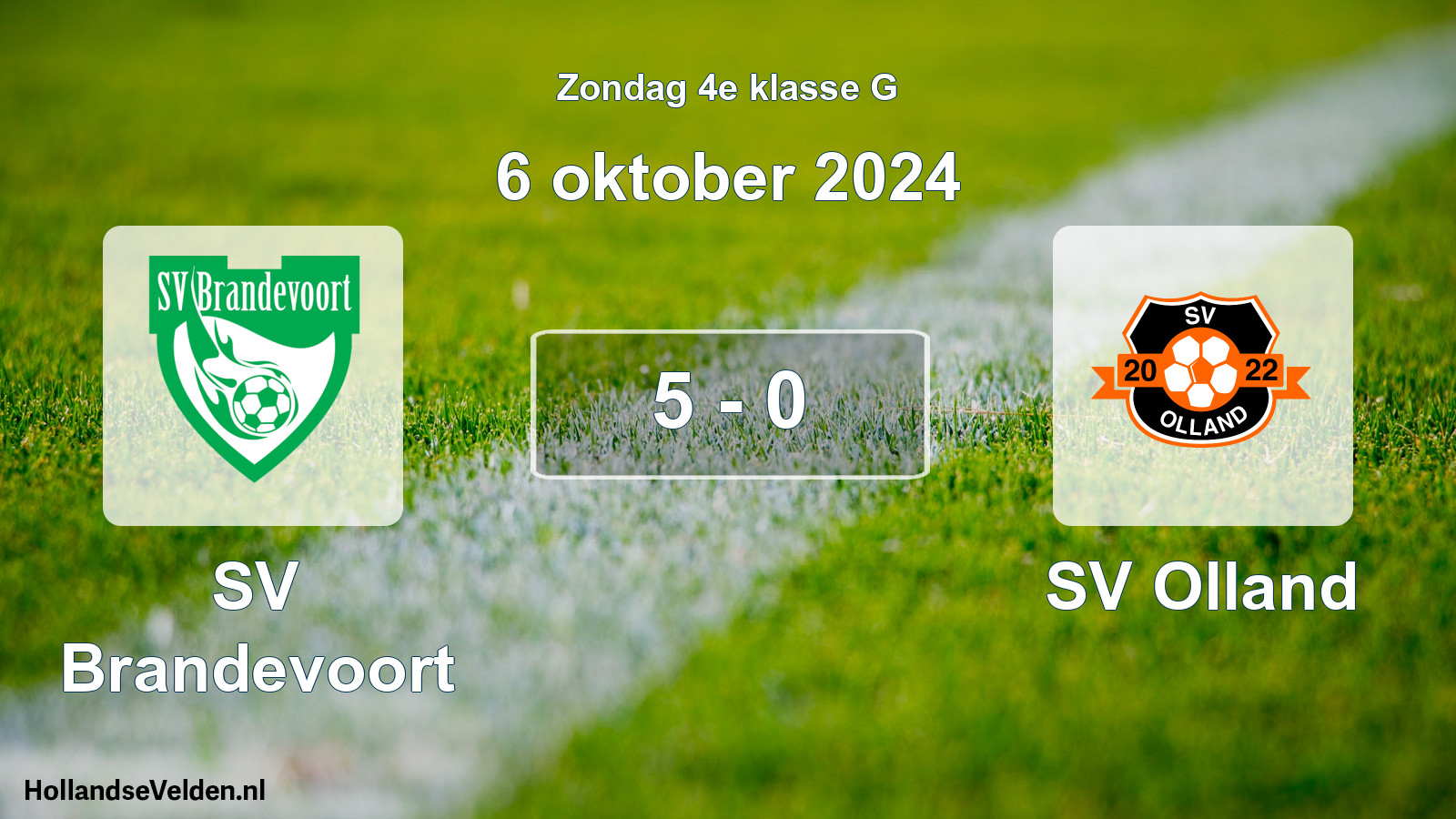 Total number of matches played: SV Brandevoort - SV Olland 5 - 0 (6 October 2024)