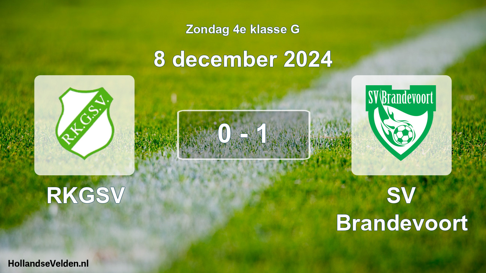 Total number of matches played: RKGSV - SV Brandevoort 0 - 1 (8 December 2024)