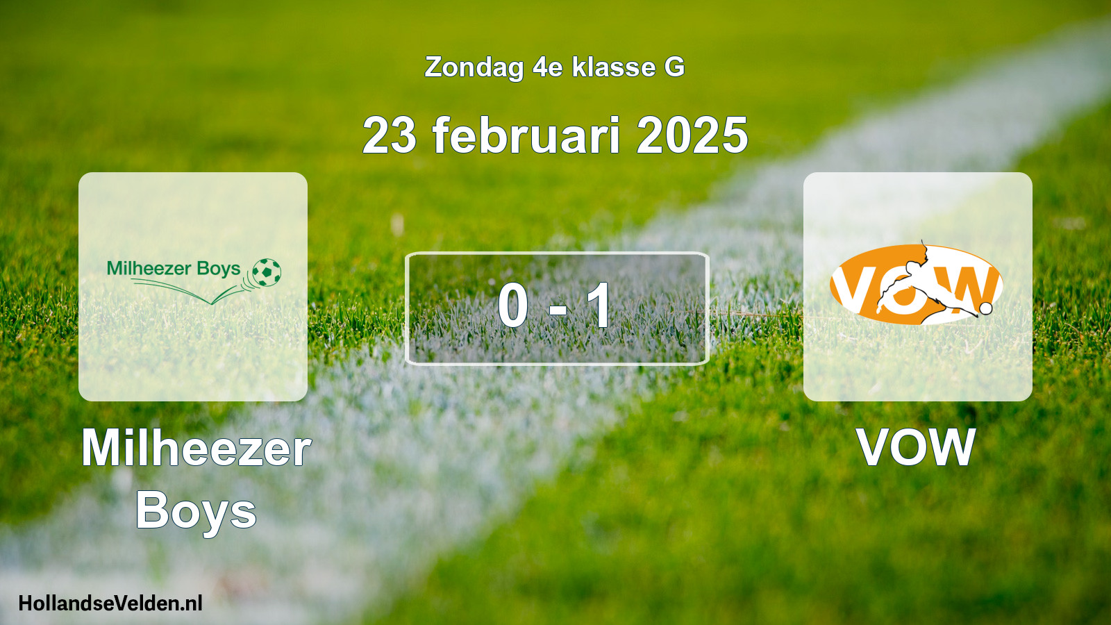 Total number of matches played: Milheezer Boys - VOW 0 - 1 (23 February 2025)
