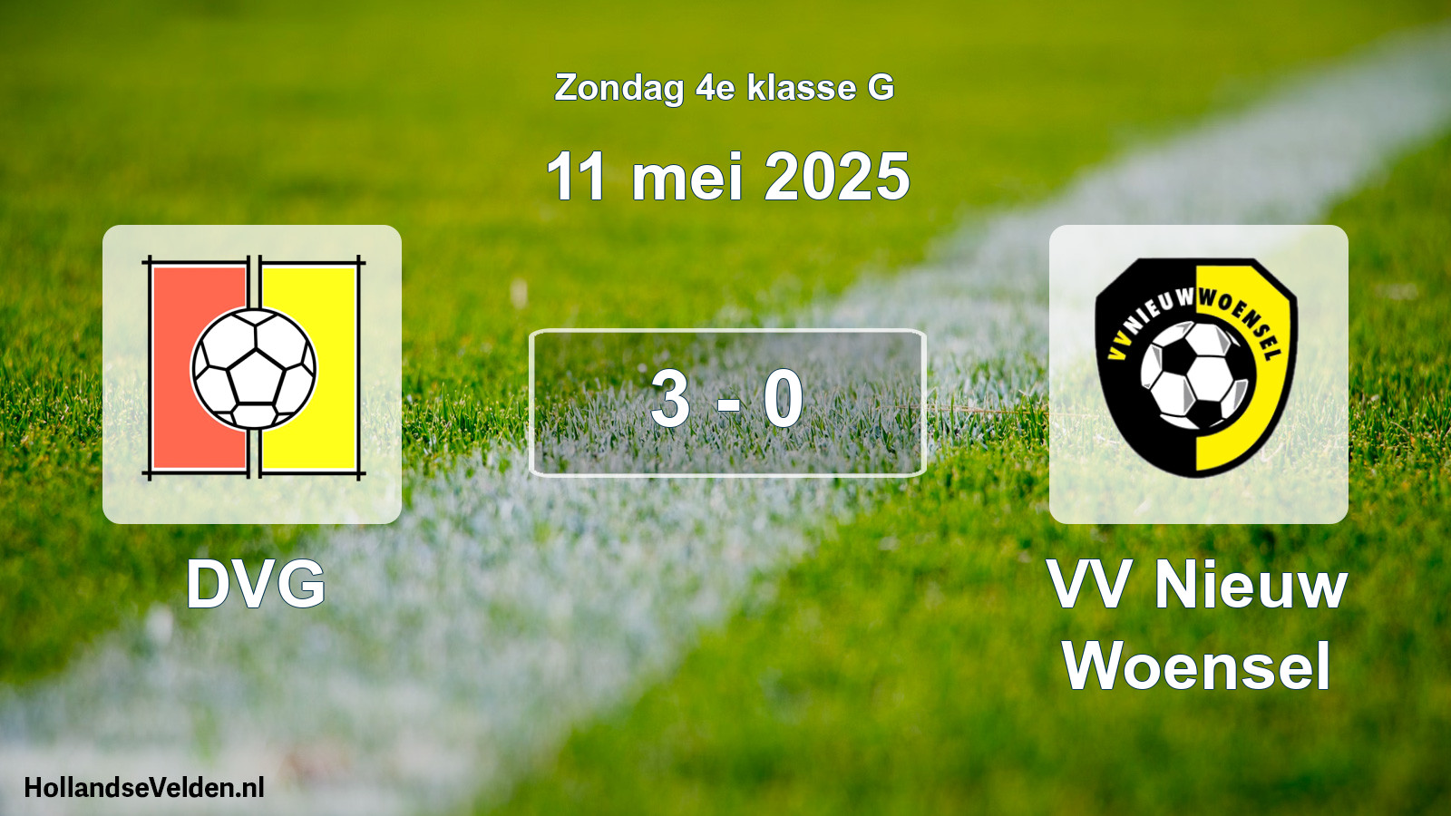 Total number of matches played: DVG - VV Nieuw Woensel 3 - 0 (11 May 2025)