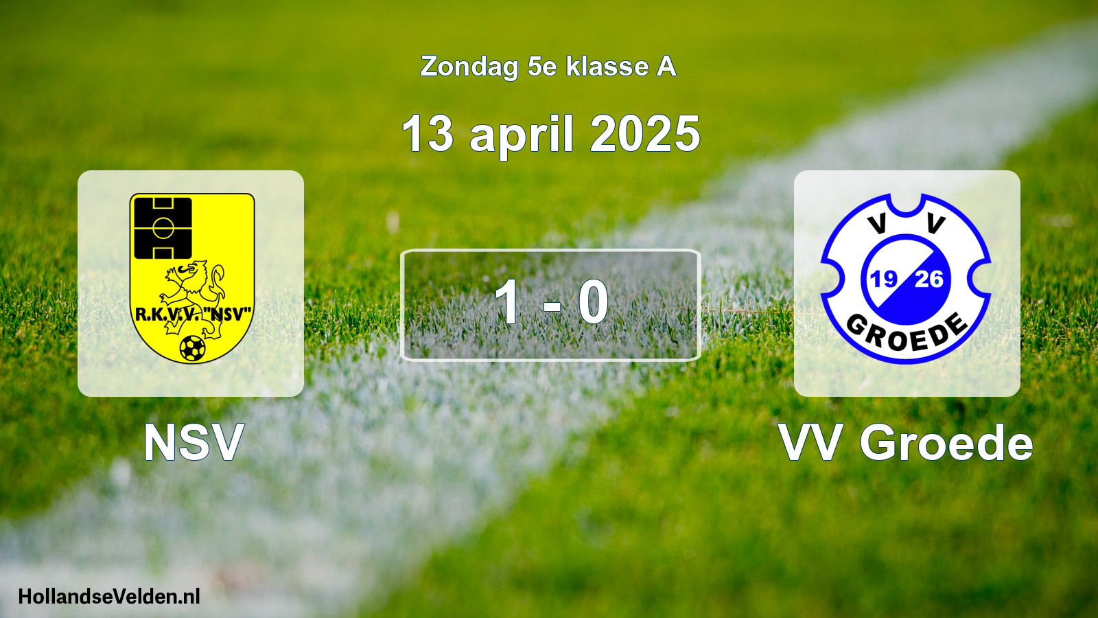 Total number of matches played: NSV - VV Groede 1 - 0 (13 April 2025)