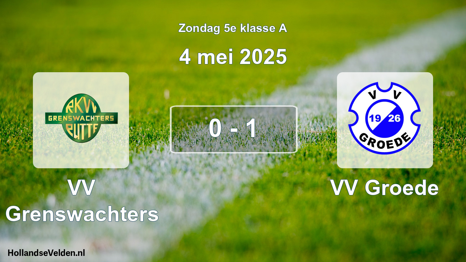 Total number of matches played: VV Grenswachters - VV Groede 0 - 1 (4 May 2025)