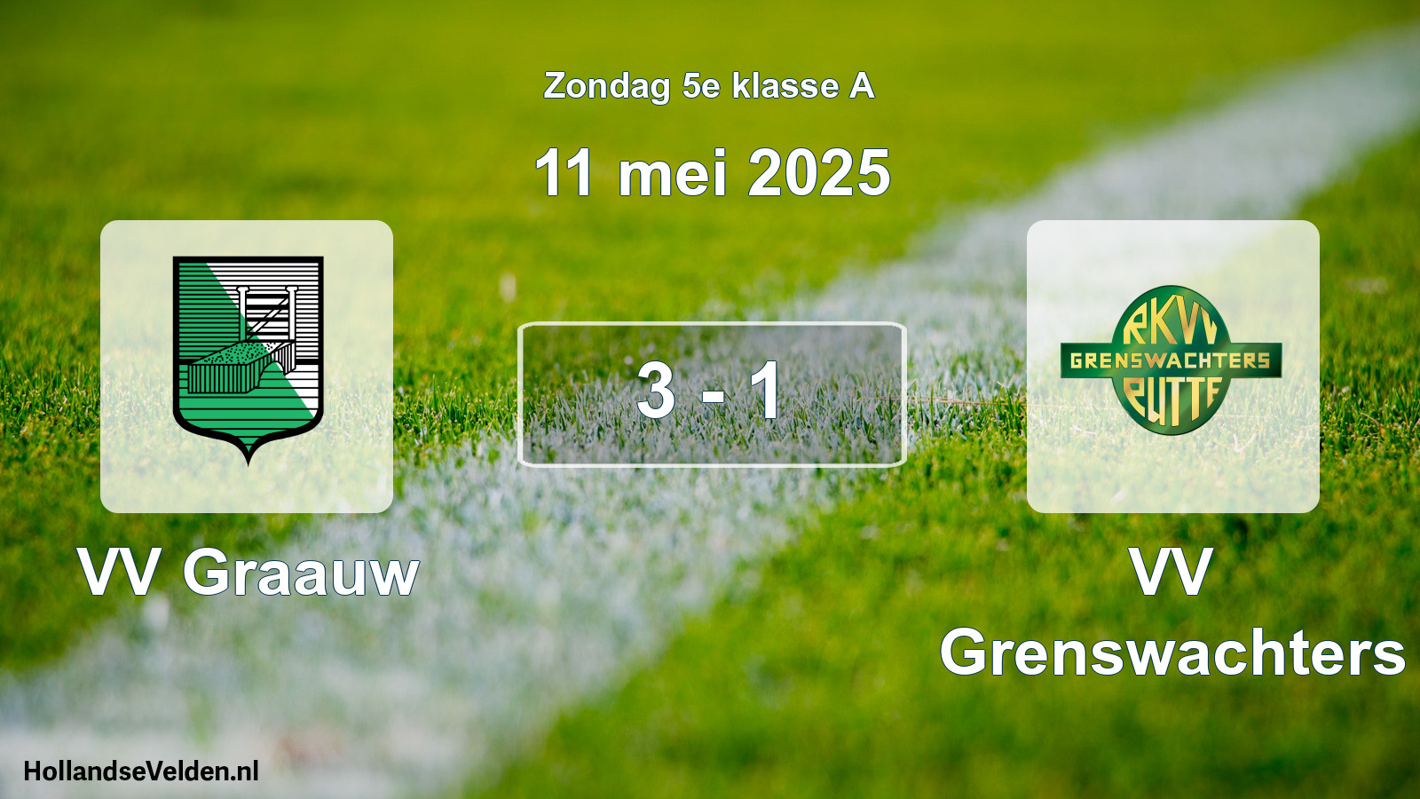 Total number of matches played: VV Graauw - VV Grenswachters 3 - 1 (11 May 2025)